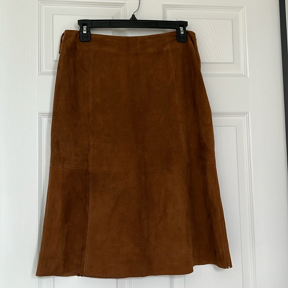 Suede skirt